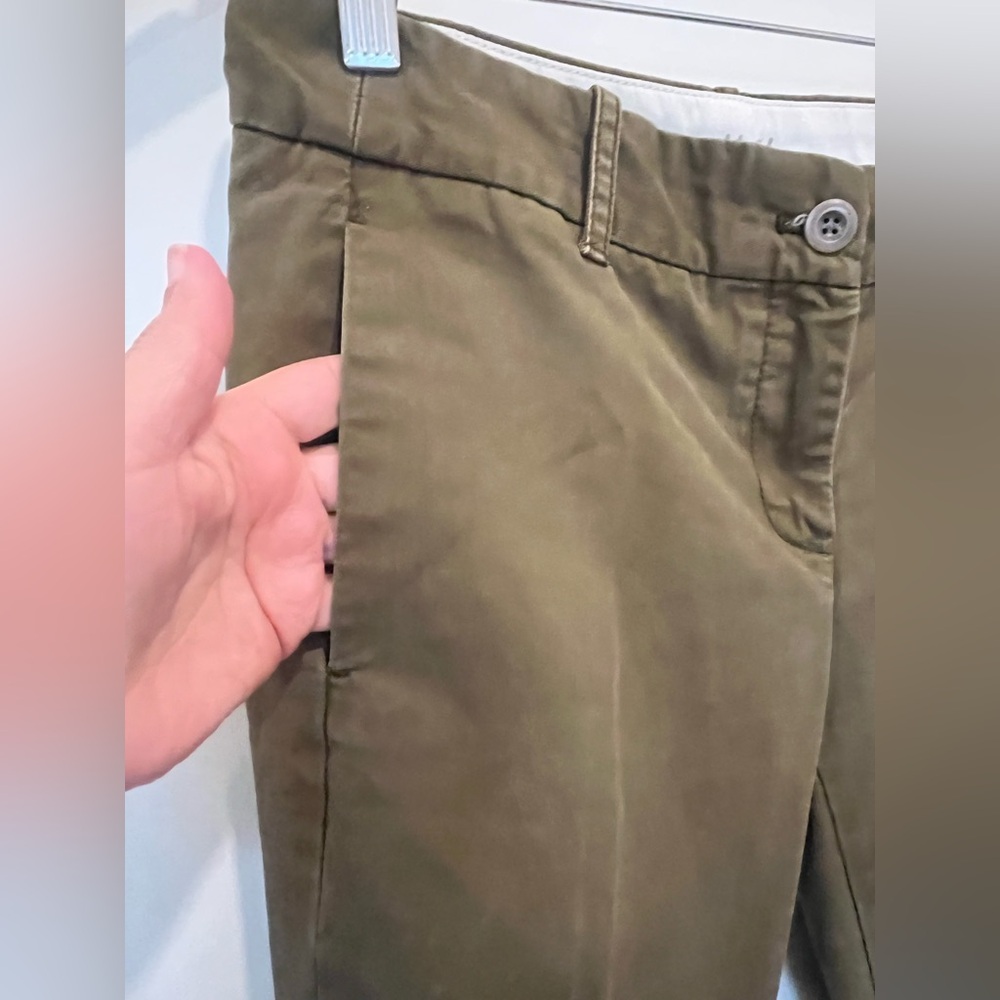 J Crew Bennett Chino Olive Green Preppy Pants sz 4 - Picture 3 of 8